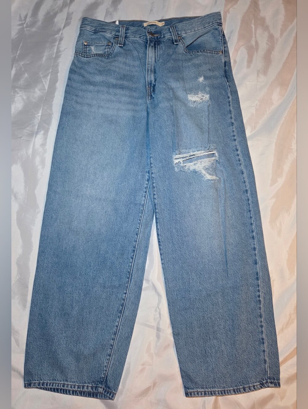Levi's Premium Baggy Dad Jeans W29 L30 Distressed 90s Y2K Grunge Streetwear - Picture 3 of 14